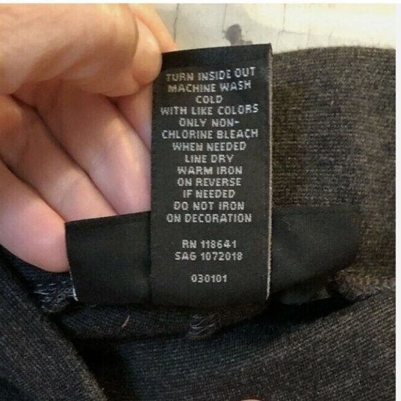 LANE BRYANT PLUS Sz 18 Women's Pants Leggings Gray Faux Leather Ankle Zipper - Picture 5 of 7